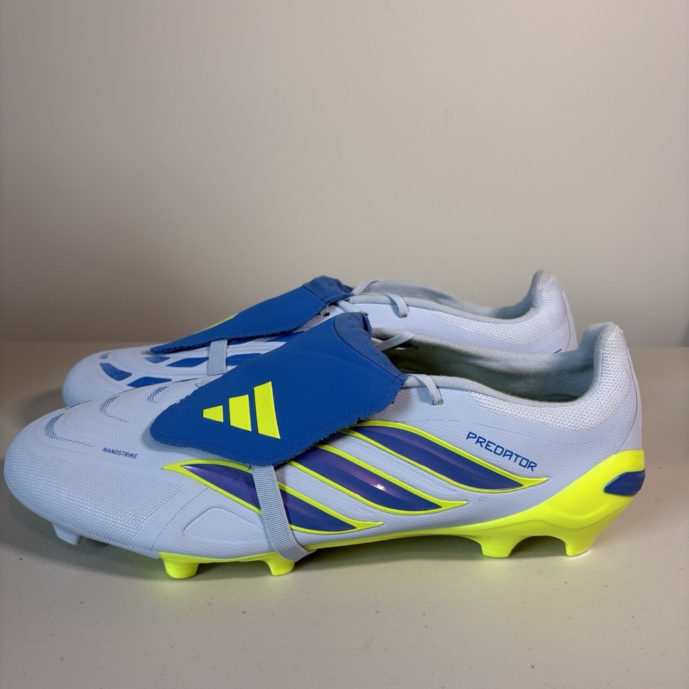 Adidas Predator Pro Fold Over Tongue AG Crystal Sky Blue Soccer JR7867 Sz 13